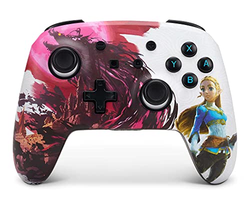 Verbesserter Kabelloser PowerA-Controller für Nintendo Switch - Blood Moon Zelda, Nintendo Switch Lite, Gamepad, Spiele-Controller, Bluetooth-Controller, Aufladbar, Offiziell Lizenziert von PowerA