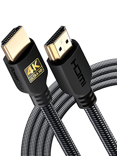 PowerBear 4K HDMI Cable 3 m | High Speed, Braided Nylon & Gold Connectors, 4K @ 60Hz, Ultra HD, 2K, 1080P, ARC & CL3 Rated | for Laptop, Monitor, PS5, PS4, Xbox One, Fire TV, Apple TV & More PowerBear 4K HDMI Cable 3 m | High Speed, Braided Nylon & Gold Connectors, 4K @ 60Hz, Ultra HD, 2K, 1080P, ARC & CL3 Rated | for Laptop, Monitor, PS5, PS4, Xbox One, Fire TV, Apple TV & More von PowerBear