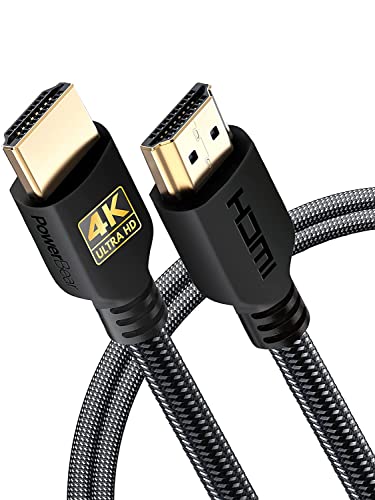 PowerBear 4K HDMI Kabel 2 m | 2 Packung,18Gbps HDMI Kabel, geflochtenes Nylon & Goldstecker, 4K @ 60Hz, Ultra HD, 2K, 1080P, ARC & CL3 zertifiziert | für Laptop, Monitor, PS5, PS4 & mehr von PowerBear