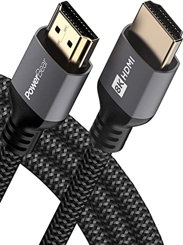 PowerBear Câble HDMI 8K de 2 m | Cordon HDMI de jeu haute vitesse, 8K @ 60 Hz, 4K @ 120 Hz, 2K, 1080P, évalué ARC et CL3 | Pour ordinateur portable, moniteur, PS5, PS4, Xbox One et plus encore von PowerBear