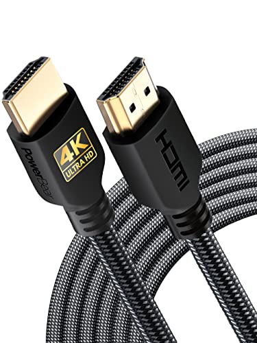 PowerBear Câble HDMI 4K de 6 m | Haute Vitesse, en Nylon tressé et connecteurs plaqués Or, 4K @ 60Hz, Ultra HD, 2K, 1080P, compatibilité Arc & CL3 | pour Ordinateur Portable et Bien Plus Encore von PowerBear