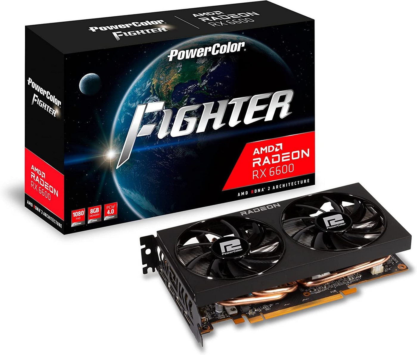 PowerColor PowerColor AMD Radeon RX 6600 Fighter Grafikkarte (8 GB, GDDR6) von PowerColor