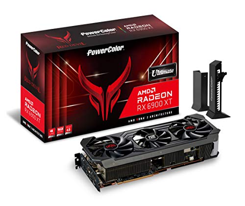 PowerColor Red Devil AMD Radeon RX 6900 XT Ultimate Gaming Grafikkarte mit 16 GB GDDR6 Speicher, angetrieben von AMD RDNA 2, HDMI 2.1 One Size PowerColor Red Devil AMD Radeon RX 6900 XT Ultimate Gaming Grafikkarte mit 16 GB GDDR6 Speicher, angetrieben von AMD RDNA 2, HDMI 2.1 One Size von PowerColor
