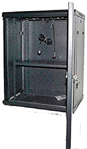 PowerGreen RAC-12645-HQ Schrank Rack 12U 60 x 45 mit Thermostat 2 Ventilatoren 1 Ablage von PowerGreen