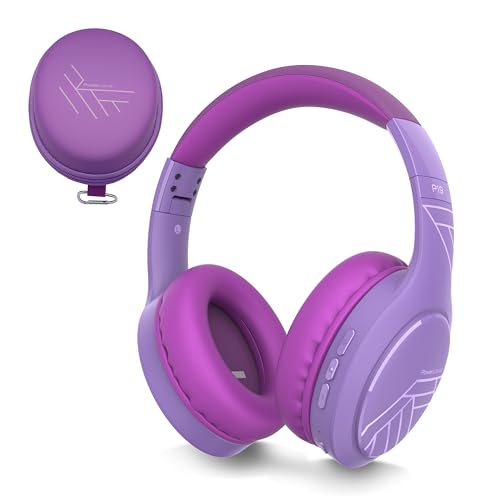 PowerLocus Bluetooth Kopfhörer Over Ear, Kopfhörer Kabellos mit 3-EQ modi, 60std. Spielzeit, Hi-Fi-Stereo Faltbare Headset mit Mikrofon, Memory-Foam Ohrpolster und Stoff-Stirnband für Handy/Reisen/PC von PowerLocus