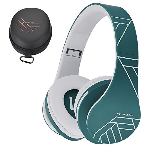 PowerLocus Bluetooth Over-Ear Kopfhörer, Stereo Faltbare Kabellose und Kabel-Kopfhörer mit Integriertem Mikrofon, Micro SD/TF, FM für Handys/iPad/Laptops & PC (Blau) von PowerLocus