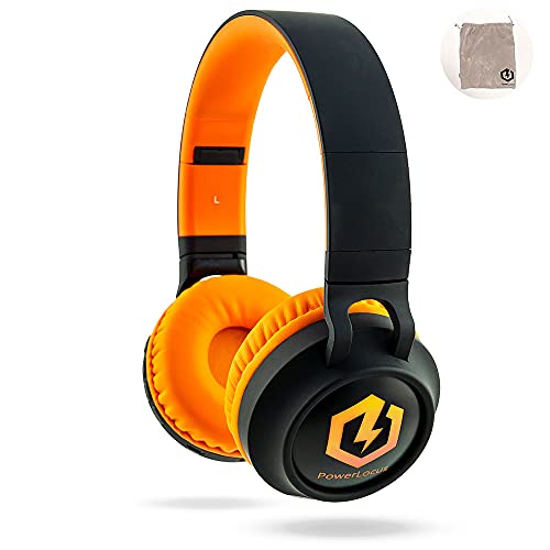 PowerLocus Kinderkopfhörer Bluetooth, Kinder Kopfhörer Over-Ear mit 85db Lautstärkebegrenzung LED-licht Faltbare HD Stereo Kopfhörer Kabellose und Kabel, eingebautes Mikrofon für Handy, Tablet,PC,TV von PowerLocus