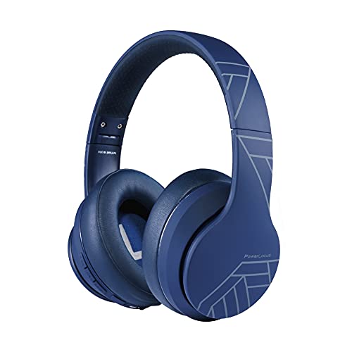 PowerLocus P6 Bluetooth Kopfhörer Over Ear, Over Ear Kopfhörer Kabellos mit Super Bass, 40Std. Spielzeit,Mikrofon,Voice Assistant, Passiv Noise Cancelling für iPhone,Samsung,iPad,PC,Laptop,TV von PowerLocus