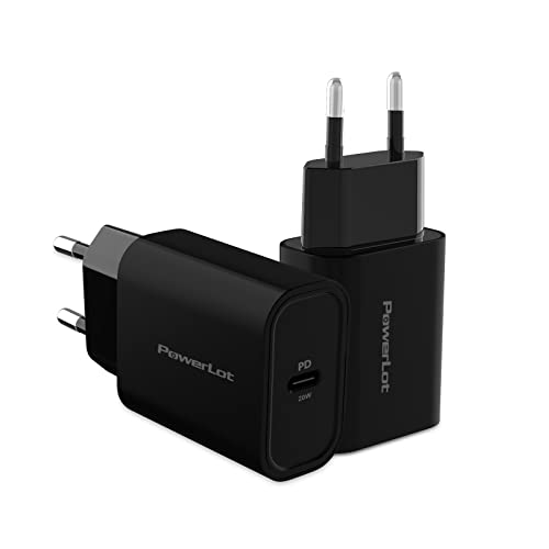 PowerLot 20W USB C Ladegerät 2 Pack PD 3.0 Netzteil 2 Stück für iPhone 14/14 Plus/14 Pro/14 Pro Max/13 Serie/SE, Schnellladegerät für iPad, AirPods Pro 2, iWatch 8 Ultra, Galaxy S22, Pixel 6, usw von PowerLot