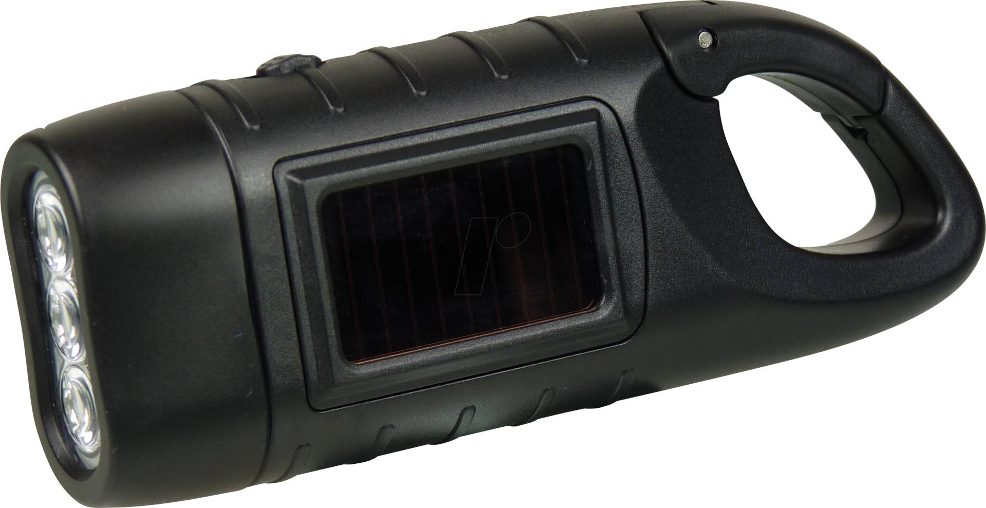 PP SEAHORSE - Dynamo-Solar-Taschenlampe mit Karabinerhaken von PowerPlus