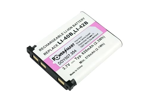 PowerSmart® 620mAh Akku LI-40B, LI-42B, für Olympus Camedia X-600, IR-300, SP-700, Tough 725SW, Tough 770SW, TG-310, TG-310, TG-320, VH-210, VR-310, VR-320, VR-325, VR-330, D, FE, Stylus, u, X Serien PowerSmart® 620mAh Akku LI-40B, LI-42B, für Olympus Camedia X-600, IR-300, SP-700, Tough 725SW, Tough 770SW, TG-310, TG-310, TG-320, VH-210, VR-310, VR-320, VR-325, VR-330, D, FE, Stylus, u, X Serien von PowerSmart