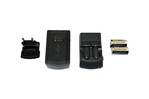 PowerSmart® Ladegerät + 2 Stück Akkus mit 500mAh für BRAUN Trend Micro SM, Trend Mini AF-P, Trend Zoom 105, 105 Quartz Date, 70-F, AP 360 IX Date, S-110, S-120, S-135, S-60, S-70 von PowerSmart