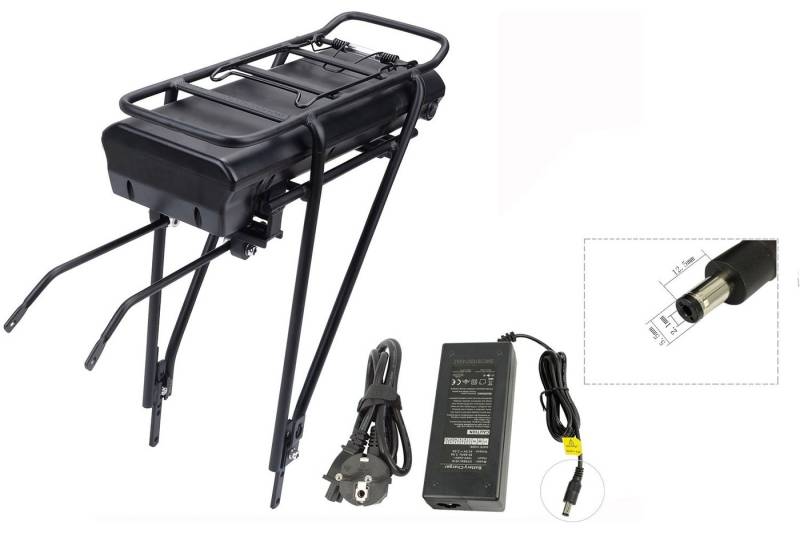 PowerSmart 36HS92B LEB36HS92B E-Bike Akku 14Ah/504Wh für Ansmann BBF Böttcher E.MOVE E-Plus usw, mit Akku Montagehalterung, Fahrrad Gepäckträger und Ladegerät, 28 Zoll 700CC Lithium-ion (Li-ion) 14000 mAh (36 V) von PowerSmart