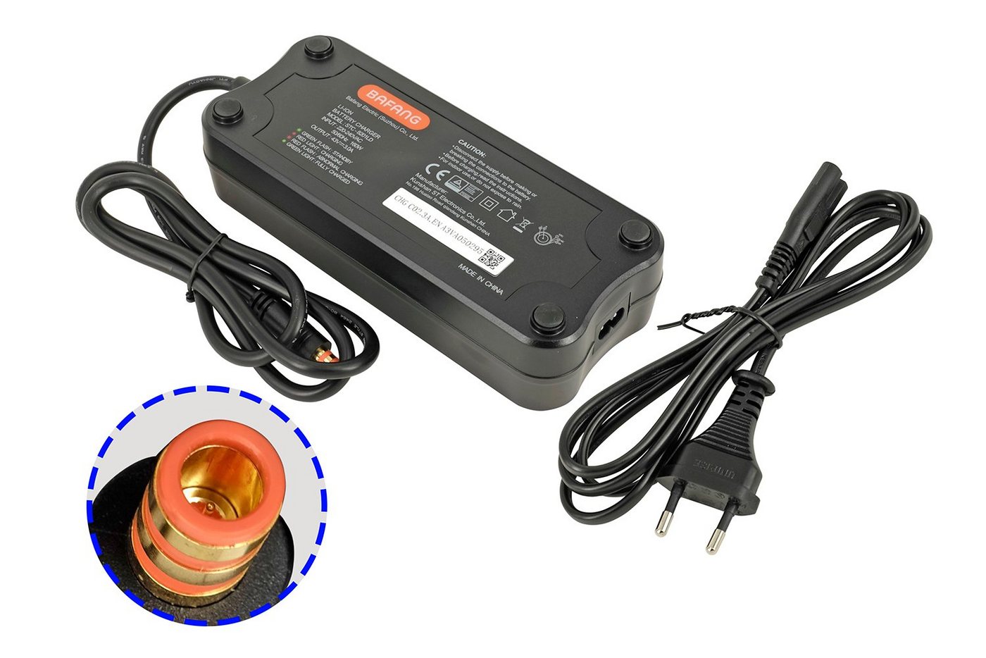 PowerSmart CBB151230.D21C5 Batterie-Ladegerät (42V 3A AC Adapter für elektrische Fahrradbatterien CBFACCU750CB CBFACCU750 CBFACCU450CB, Bafang Ladegerät) von PowerSmart