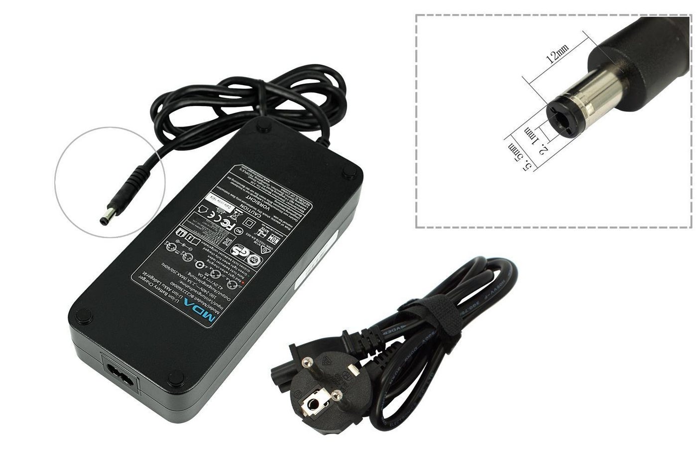 PowerSmart CM160L1004E.001 Batterie-Ladegerät (36V 4A Adapter für Elektrofahrrad, Scooter, Wispeed T850 36V Scooter) von PowerSmart