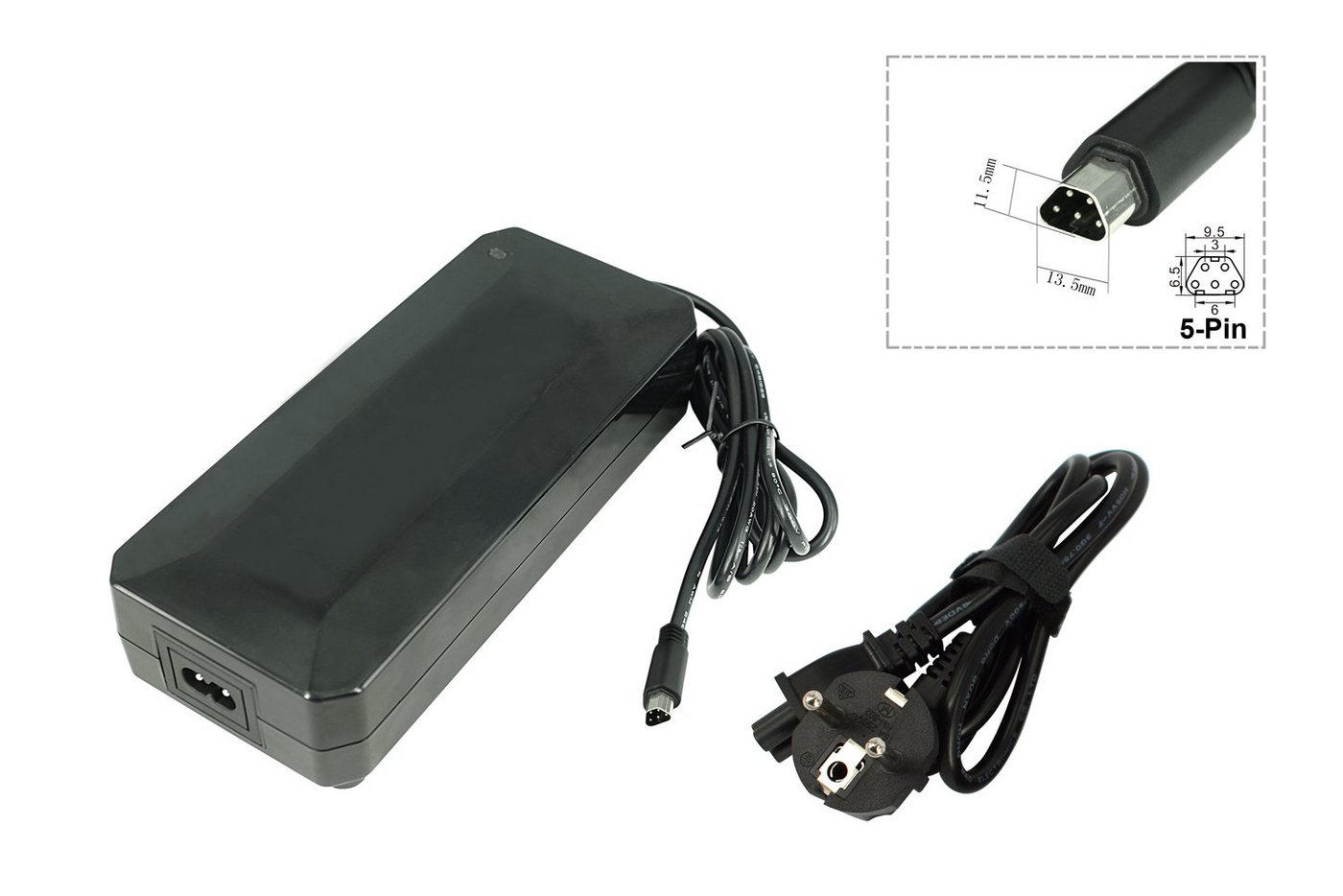 PowerSmart CPF160L1303E.501 Batterie-Ladegerät (Netzteil 48V 3A Ladekabel für Akku E-Bike Elektrofahrrad Pedelec) von PowerSmart