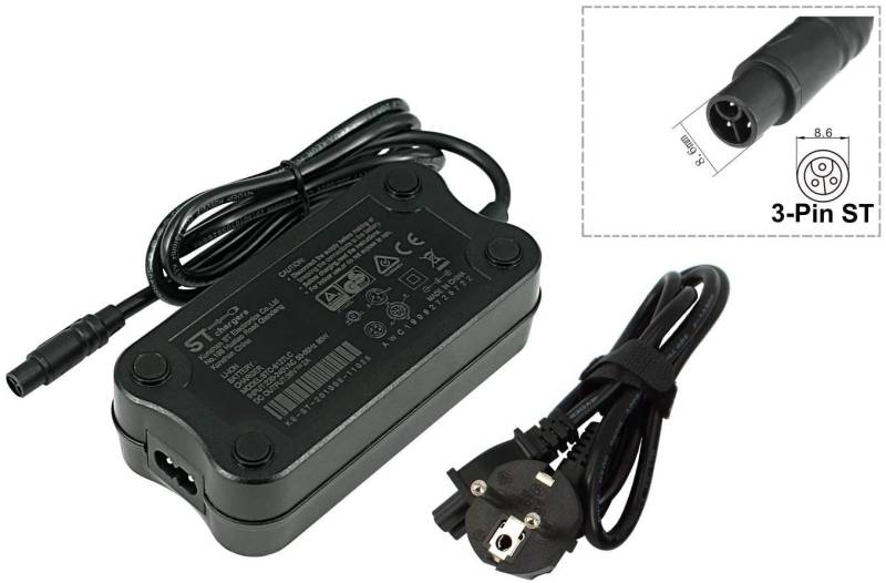 PowerSmart CS080L1002E.302 Batterie-Ladegerät (2A 3-Pin Netzteil für 36V Pedelec, E-Bike) von PowerSmart