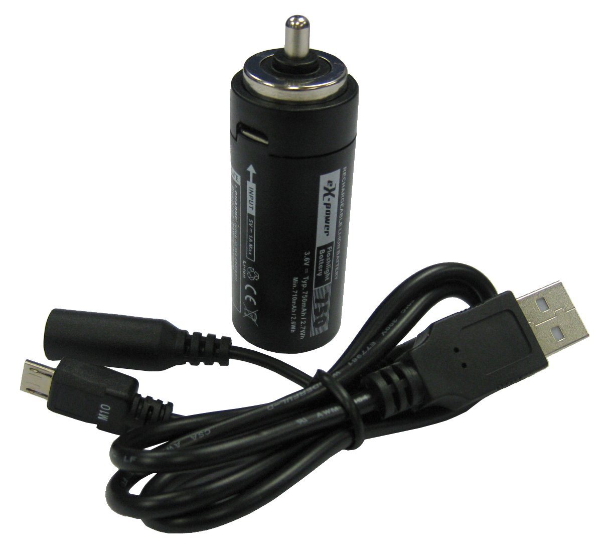PowerSmart FB0001.184 Akku PCM Taschenlampe Akku mit Max.Entladestrom 2A, geschützt Lithium-ion (Li-ion) 1400 mAh (3,6 V) von PowerSmart