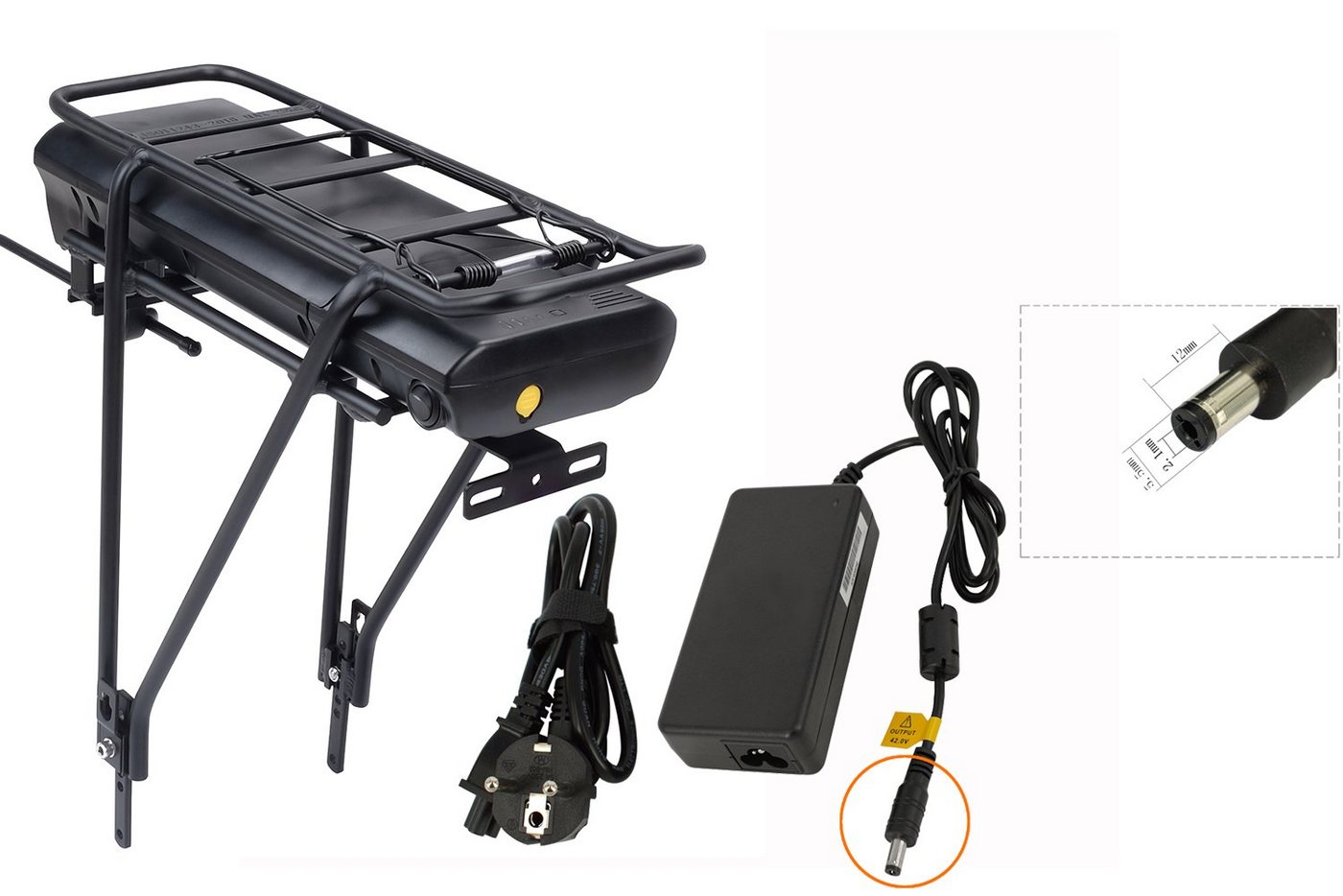 PowerSmart LEB36HS92B.916 E-Bike Akku Gepäckträger Power Pack Pedelec 14Ah für Allegro 20 Zoll Elektro Faltrad, mit Batteriehalterung und Fahrradgepäckträgersitz und Ladegerät Lithium-ion (Li-ion) 14000 mAh (36 V) PowerSmart LEB36HS92B.916 E-Bike Akku Gepäckträger Power Pack Pedelec 14Ah für Allegro 20 Zoll Elektro Faltrad, mit Batteriehalterung und Fahrradgepäckträgersitz und Ladegerät Lithium-ion (Li-ion) 14000 mAh (36 V) von PowerSmart