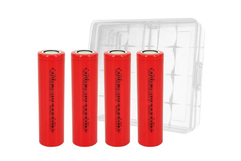 PowerSmart NCR18650D350 D Zusatz-Akku 4x 18650 wiederaufladbare Batteriezellen LiNCA LiNCA 3500 mAh (3,6 V) von PowerSmart