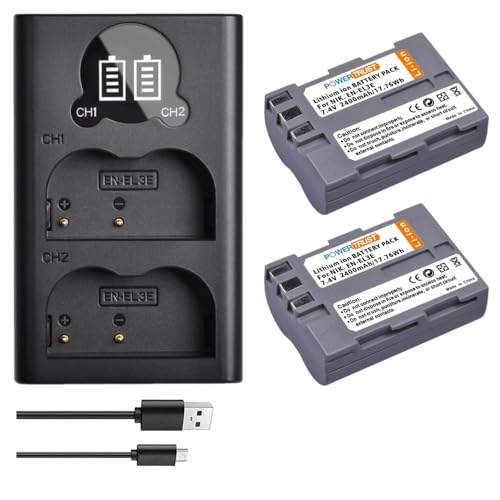 PowerTrust 2-Pack EN-EL3e EN-EL3 Akku mit Ladegerät für Nikon D30 D50 D70 D70s D80 D90 D100 D200 D300 D300S D700 PowerTrust 2-Pack EN-EL3e EN-EL3 Akku mit Ladegerät für Nikon D30 D50 D70 D70s D80 D90 D100 D200 D300 D300S D700 von PowerTrust