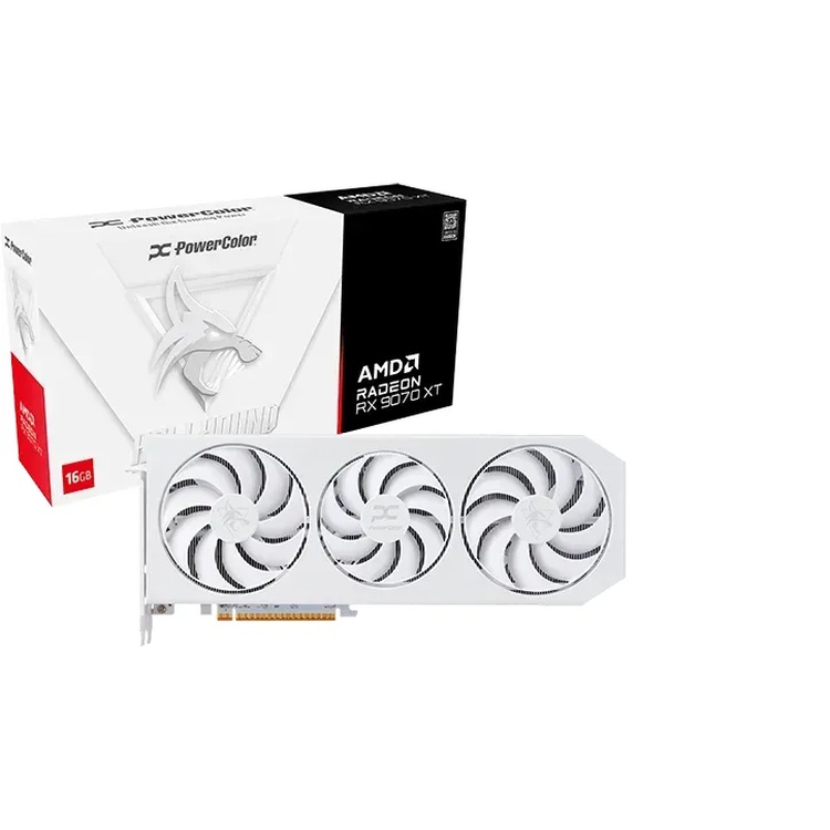 PowerColor Radeon RX 9070 XT OC Hellhound Spectral White B-Ware - 16GB GDDR6, 1x HDMI, 3x DP PowerColor Radeon RX 9070 XT OC Hellhound Spectral White B-Ware - 16GB GDDR6, 1x HDMI, 3x DP von Powercolor