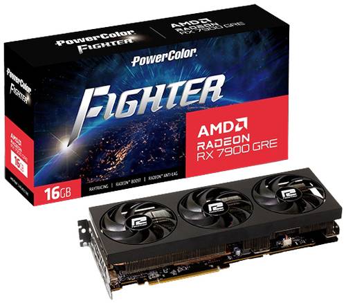 Powercolor Grafikkarte AMD Radeon RX 7900 GRE Fighter 16GB GDDR6-RAM PCIe x16 HDMI®, DisplayPort von Powercolor