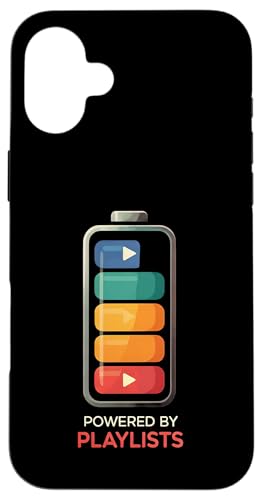 Music Lover Powered By Playlists Battery Charge Design Hülle für iPhone 16 Plus Music Lover Powered By Playlists Battery Charge Design Hülle für iPhone 16 Plus von Powered By Playlists Apparel