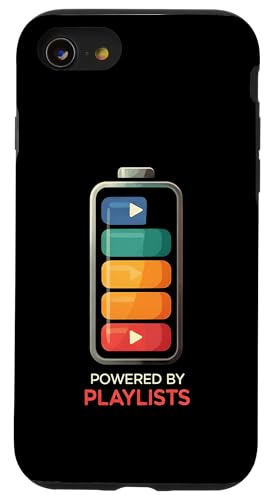 Music Lover Powered By Playlists Battery Charge Design Hülle für iPhone SE (2020) / 7 / 8 von Powered By Playlists Apparel