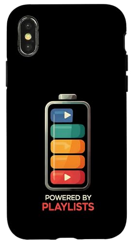Music Lover Powered By Playlists Battery Charge Design Hülle für iPhone X/XS Music Lover Powered By Playlists Battery Charge Design Hülle für iPhone X/XS von Powered By Playlists Apparel