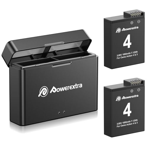Powerextra 2 Stück Ersatzakku für DJI Action 4/3 und dual Ladegerät kompatibel mit DJI Action 4/3 Powerextra 2 Stück Ersatzakku für DJI Action 4/3 und dual Ladegerät kompatibel mit DJI Action 4/3 von Powerextra