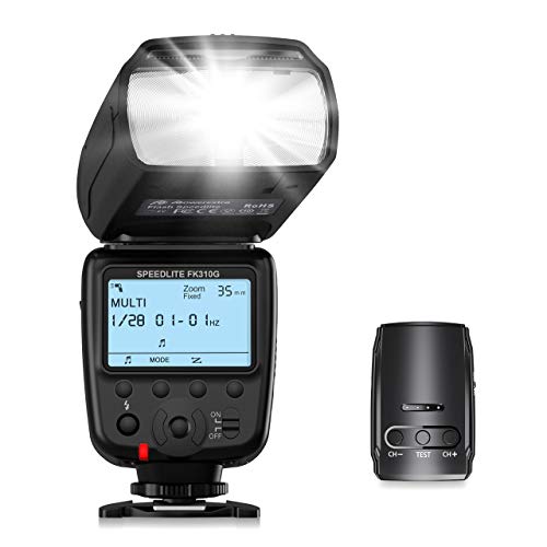 Powerextra Blitzgerät mit LCD Anzeige und 2.4G Wireless Flash Trigger Transmitter Kit für Canon Nikon Pentax Panasonic Olympus und Sony DSLR Kamera, Digital Kameras mit Standard Hot Shoe von Powerextra