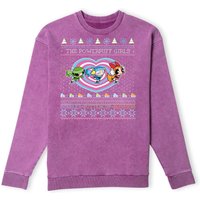 Powerpuff Girls Bubbles, Buttercup, Blossom Christmas Weihnachtspullover - Lila Acid Wash - XS Powerpuff Girls Bubbles, Buttercup, Blossom Christmas Weihnachtspullover - Lila Acid Wash - XS von Original Hero