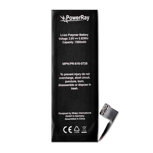 Powerray Handy Akku Batterie PR-616-0728 - 1560 mAh kompatibel mit Apple iPhone 5S Powerray Handy Akku Batterie PR-616-0728 - 1560 mAh kompatibel mit Apple iPhone 5S von Powerray