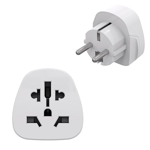 Powersky Universal Adapter auf Deutschland Stecker Schutzkontaktbuchsen （z. B. USA China Italien Schweiz Kanada Mexiko Thailand Jamaika Brasilien usw） Reisestecker Reiseadapter Steckdosenadapter von Powersky