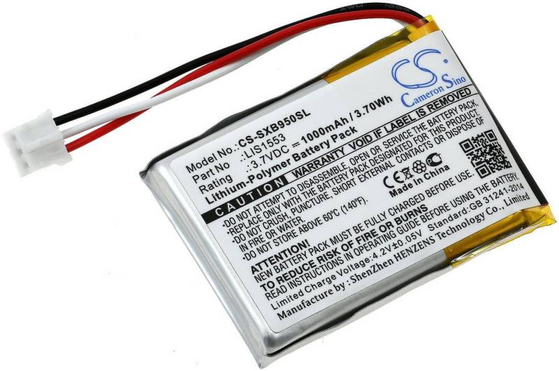 Powery Akku passend für Kopfhörer Sony MDR-XB950N1 Akku 1000 mAh (3.7 V) von Powery