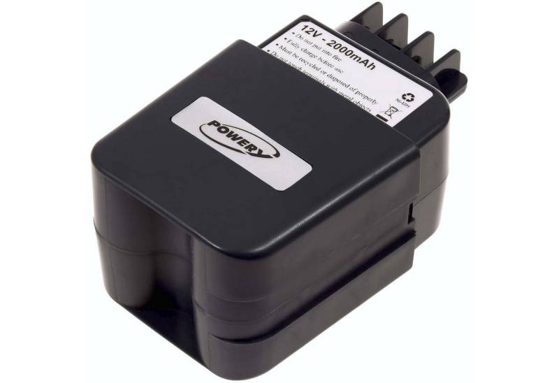 Powery Akku für metabo Heckenschere Hs A 8043 Stift-Kontakte Akku 2000 mAh (12 V) von Powery