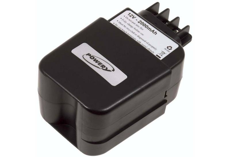 Powery Akku für metabo Heckenschere Hs A 8043 FlachKontakte Akku 2000 mAh (12 V) von Powery