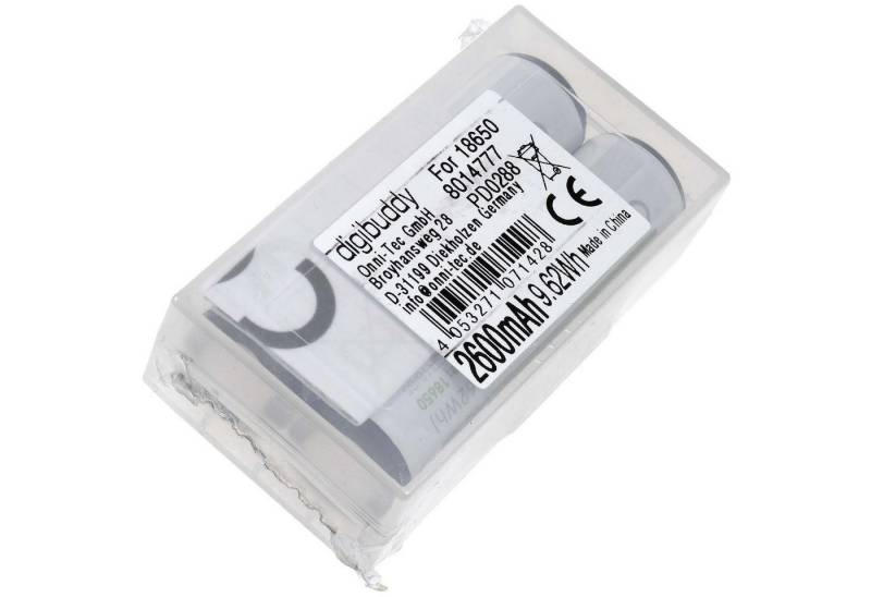 Powery Digibuddy 18650 Akku Li-Ion-Zelle für EagleTac T10LT10LC2 T20C2 2er Akku 2550 mAh (3.7 V) von Powery