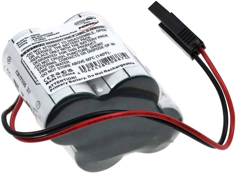 Powery SPS-Lithiumbatterie für GE FANUC Amplifier BETA iSV Akku 2900 mAh (6 V) von Powery