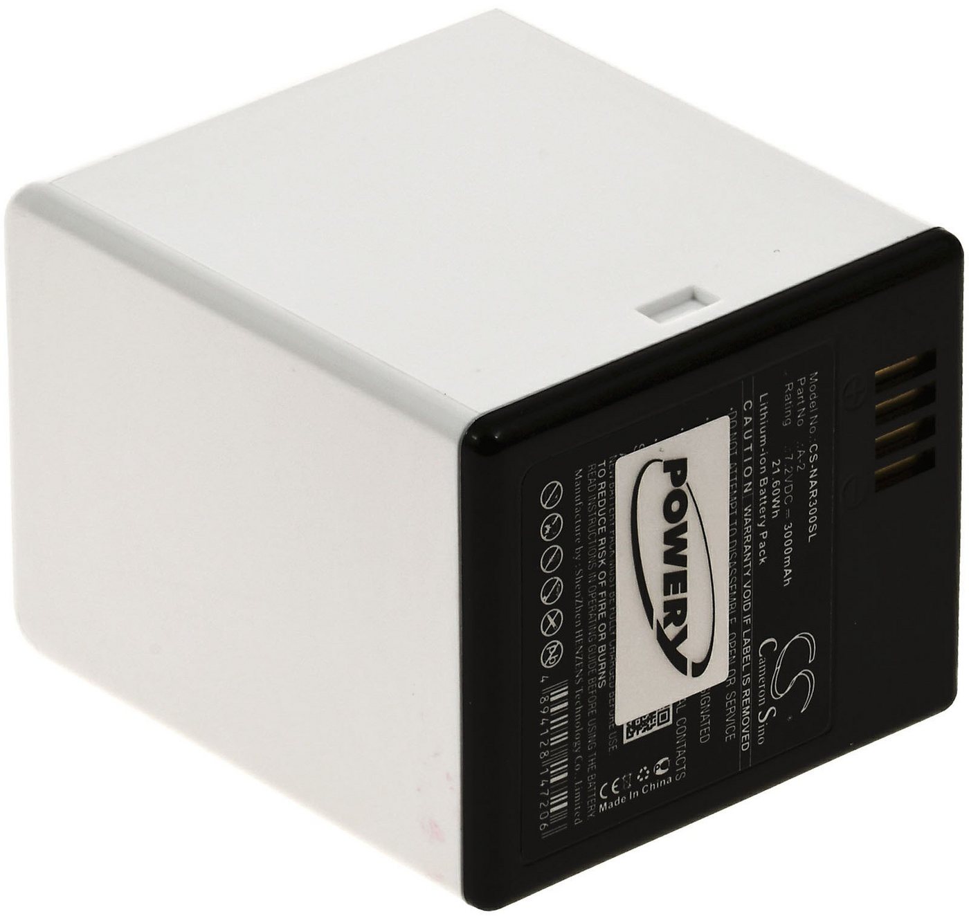 Powery Akku für Indoor-Outdoor-Sicherheitskamera Netgear Arlo Go Akku 3000 mAh (7.2 V) von Powery