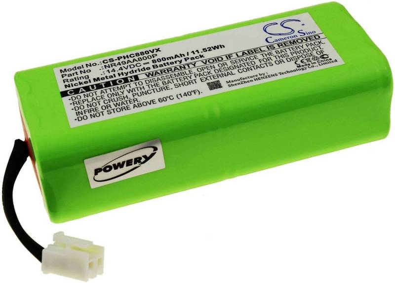 Powery Akku für Saugroboter Philips EasyStar FC8802 Akku 800 mAh (14.4 V) von Powery