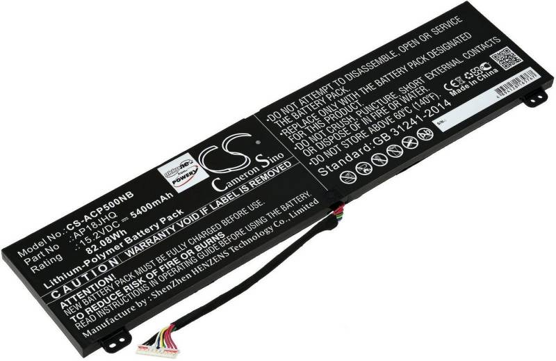 Powery Akku für Acer Predator Triton 500 PT515-51-754P Laptop-Akku 5400 mAh (15.2 V) von Powery