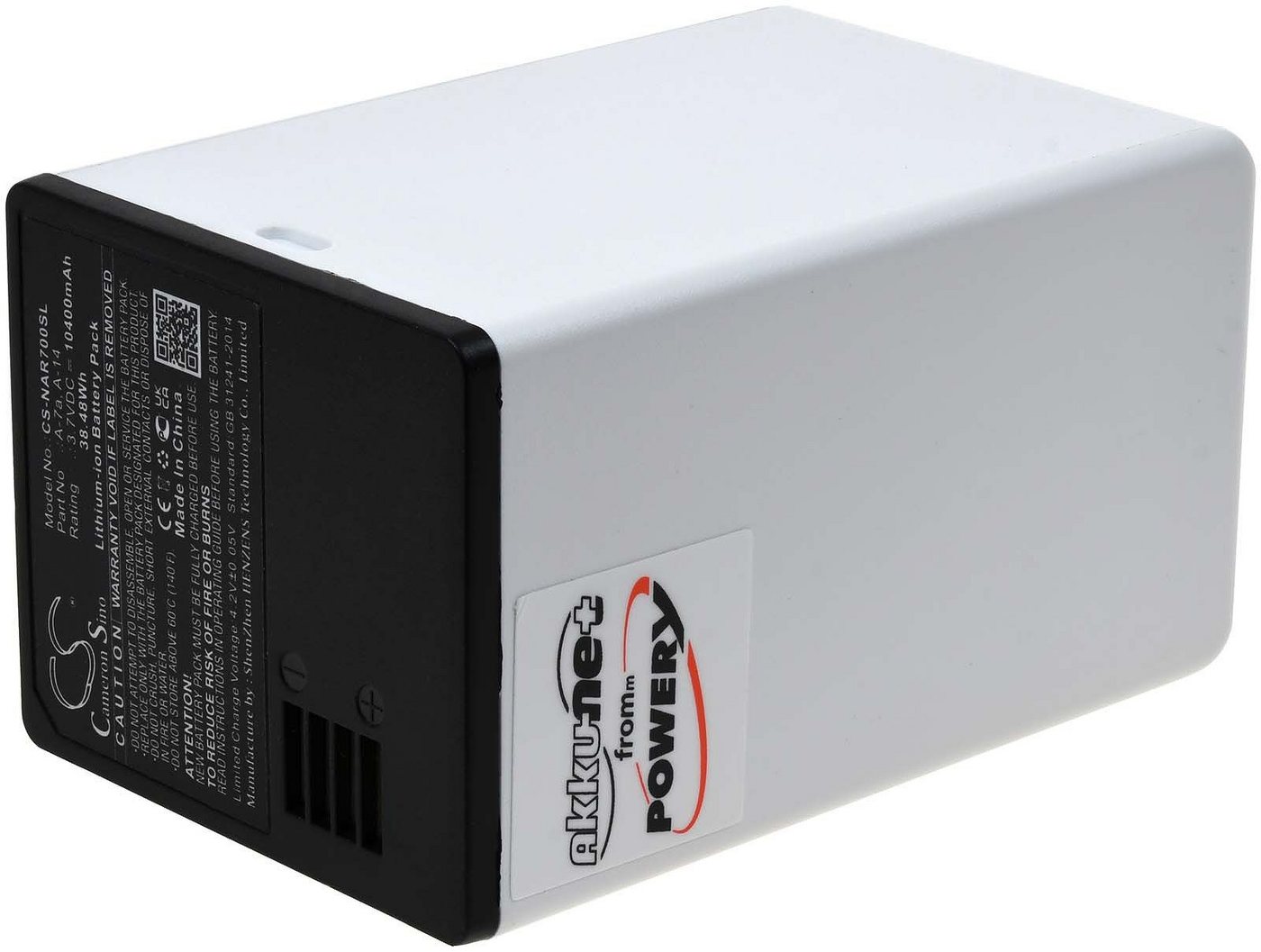 Powery Akku für Arlo Pro 5 S Kamera-Akku 10400 mAh (3.7 V) von Powery