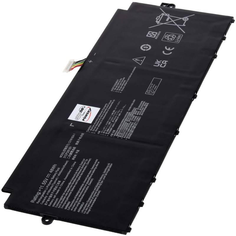 Powery Akku für Asus Chromebook Flip C433TA BM3T8 Laptop-Akku 4050 mAh (11.55 V) von Powery
