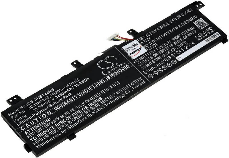 Powery Akku für Asus VivoBook S15 S532FA-BQ006T Laptop-Akku 3450 mAh (11.55 V) von Powery