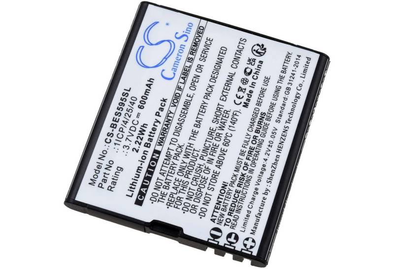 Powery Akku für Beafon SL495 SL595 SL595 Plus Handy-Akku 600 mAh (3.7 V) von Powery