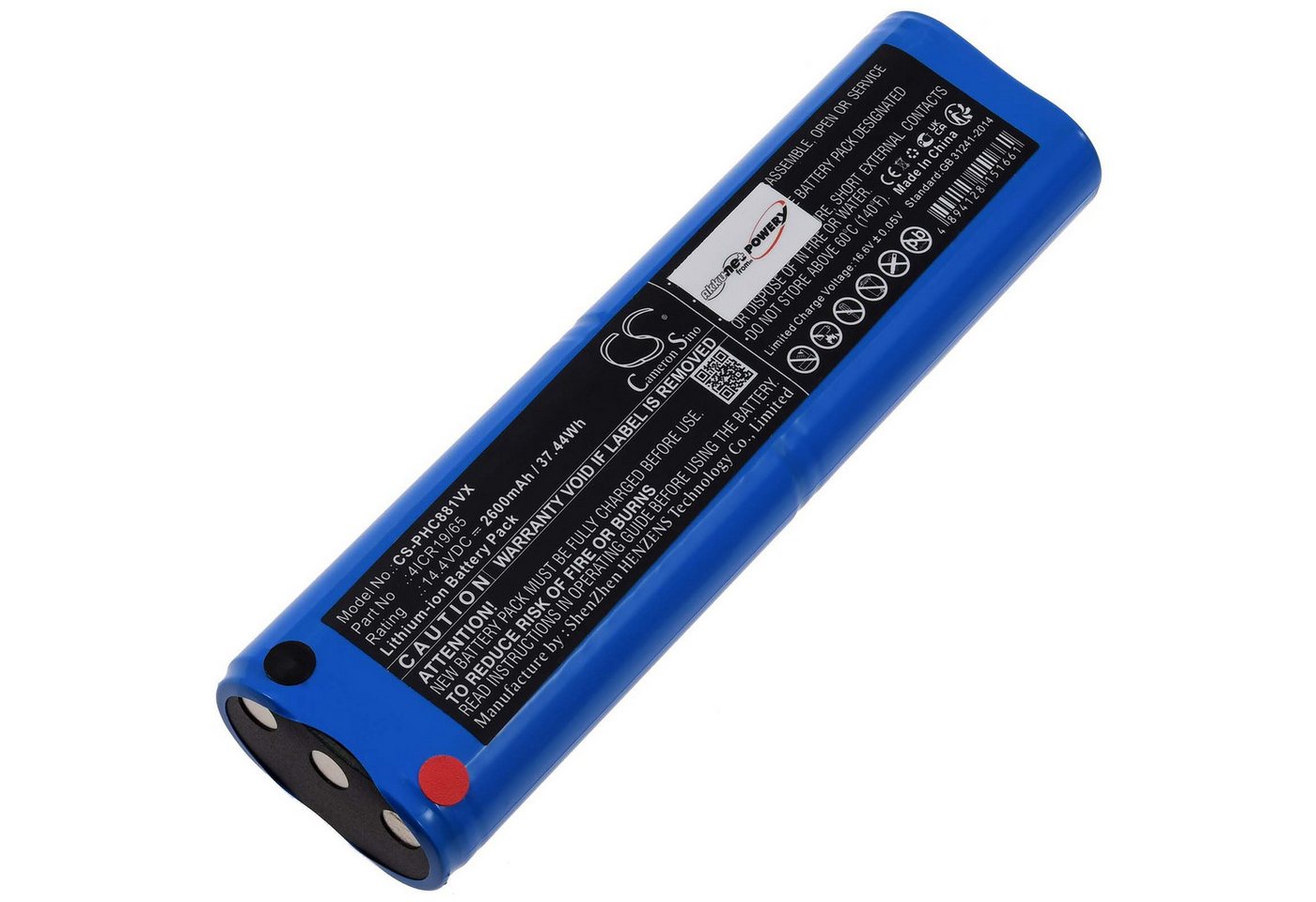 Powery Akku für Bissell 1605C Staubsauger-Akku 2600 mAh (14.4 V) von Powery