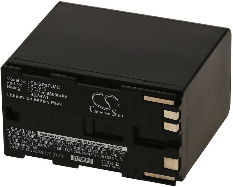 Powery Akku für Camcorder Canon XM2 Kamera-Akku 6600 mAh (7.4 V) von Powery