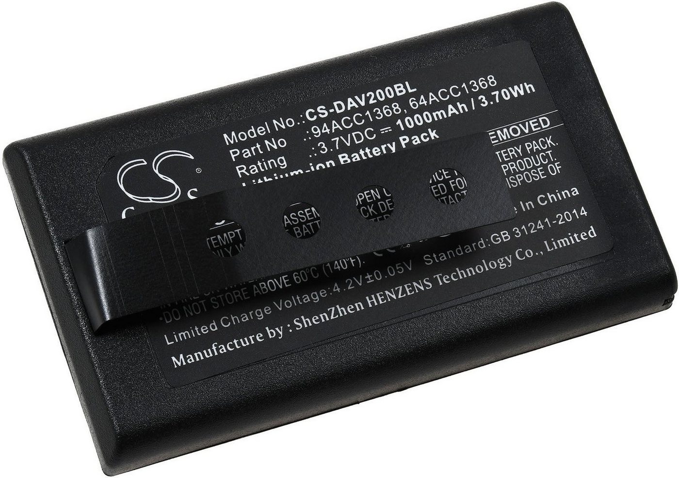 Powery Akku für Datalogic CVR2 Akku 1000 mAh (3.7 V) von Powery